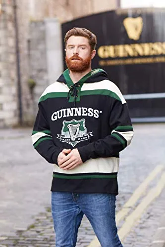 Guinness Hooded Ice Hockey Jerseys for Men | Soft-Cotton Irish Hockey Jersey | Perfect Hockey Hoodie for Everyday wear Green