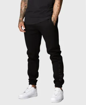 Gym King Covert Linear Logo Jogger Black