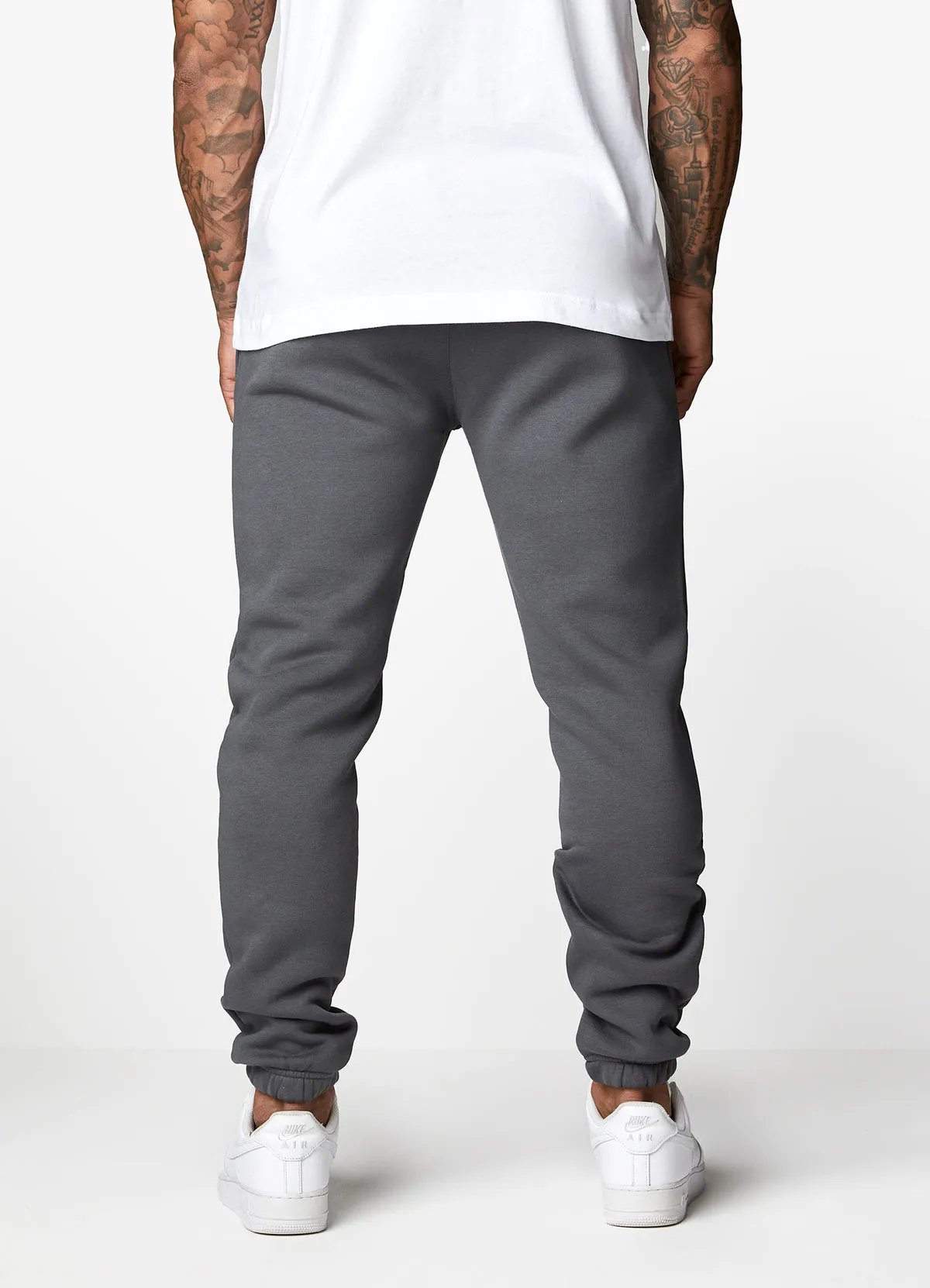 Gym King Covert Linear Logo Jogger Dark Pewter