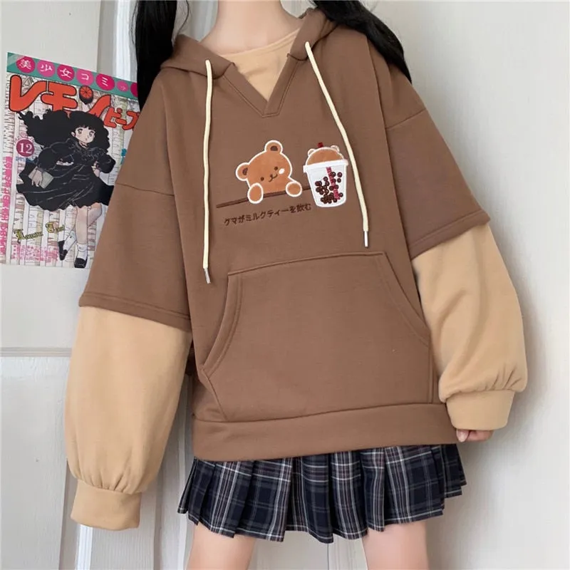 Harajuku Kawaii Bear Hoodies