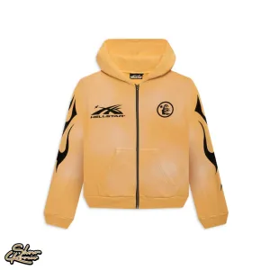 Hellstar Sports Logo Zip Up Hoodie "Yellow"