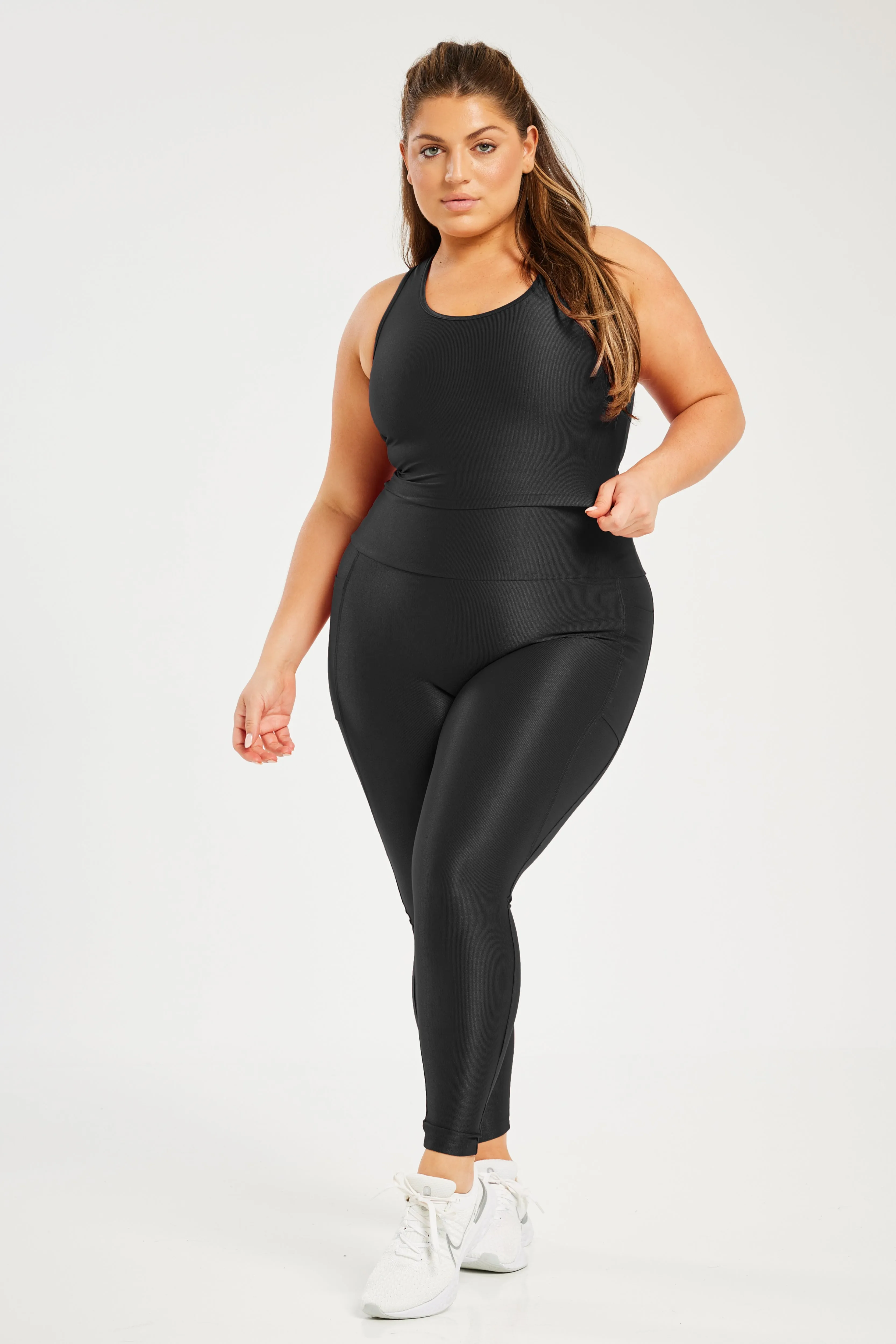 Hi-Shine Pocket Leggings Black