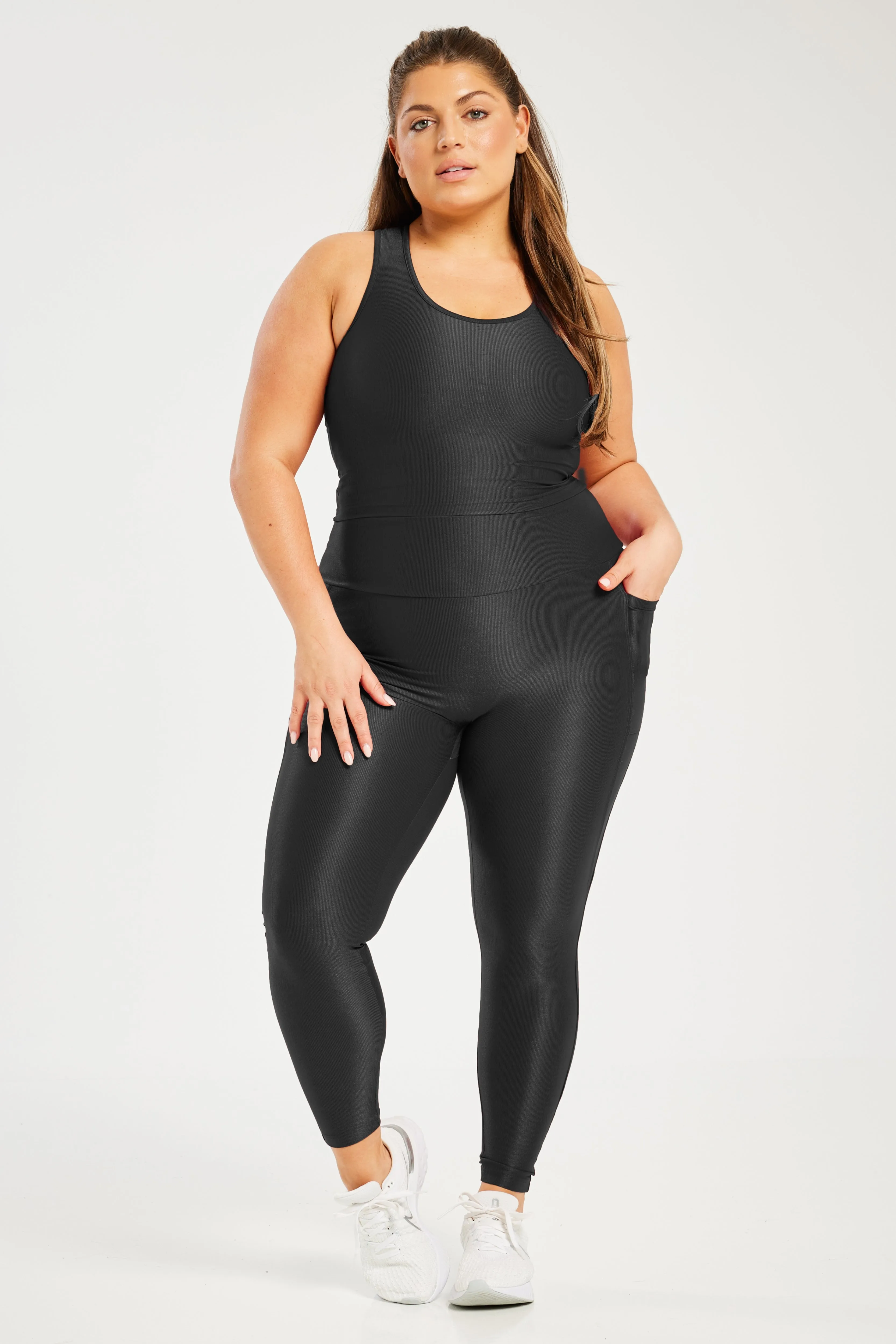 Hi-Shine Pocket Leggings Black