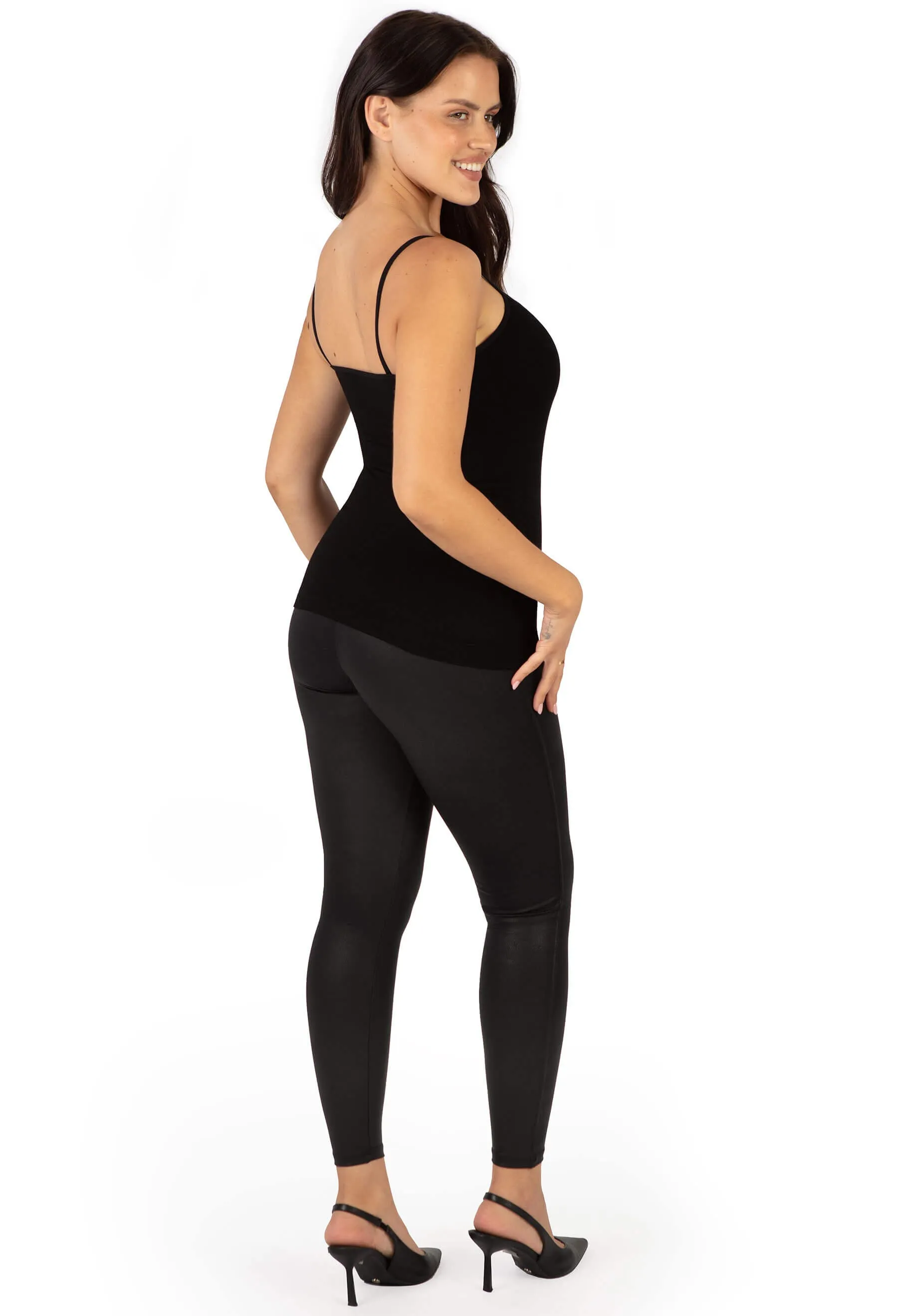 High Rise Faux Leather Leggings