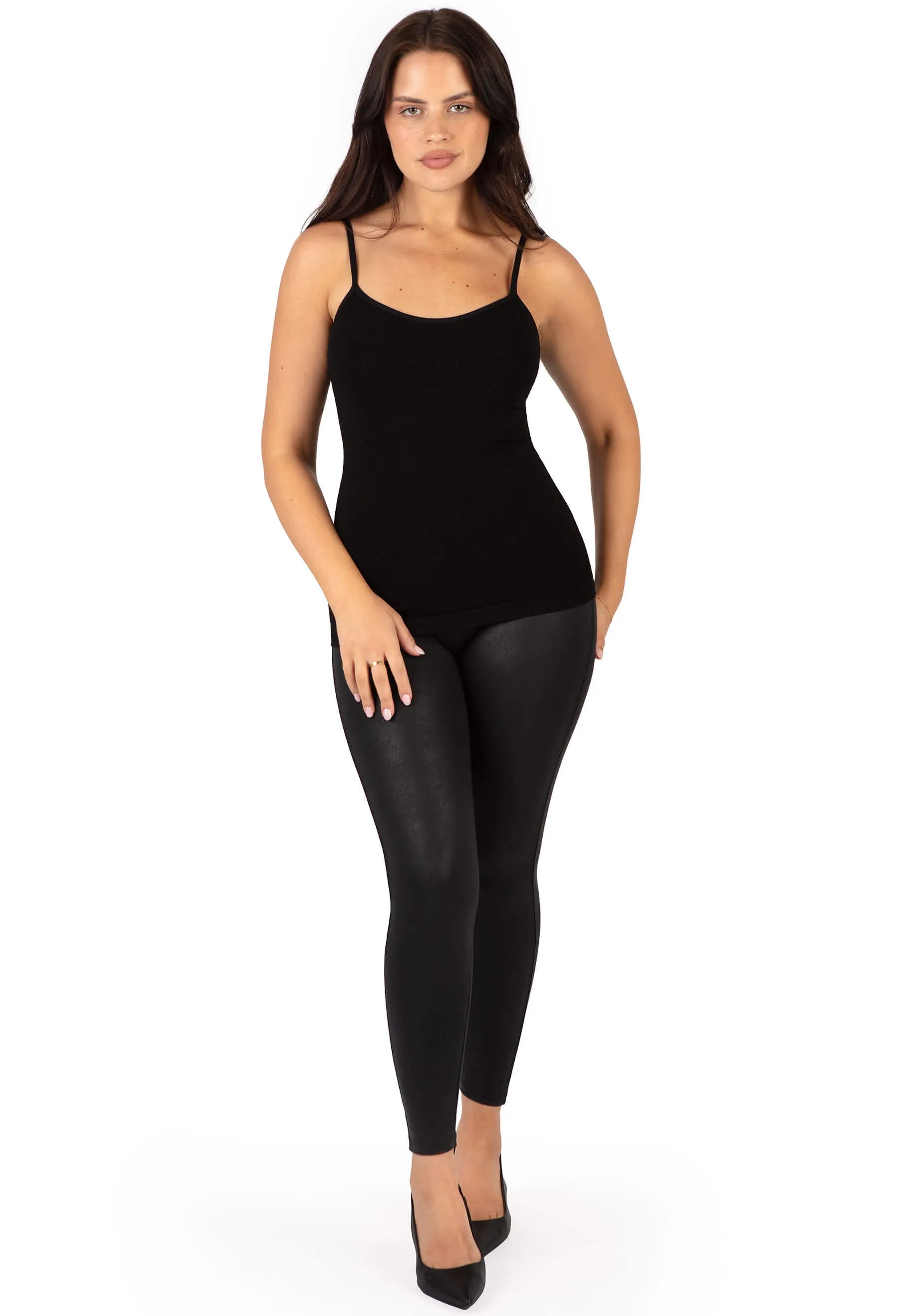 High Rise Faux Leather Leggings