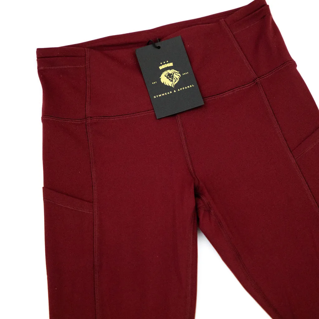 High Waist Gym Yoga Pants RED
