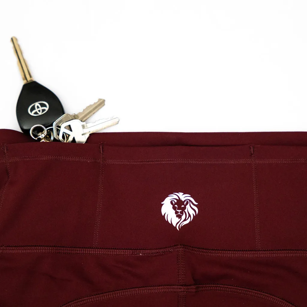 High Waist Gym Yoga Pants RED