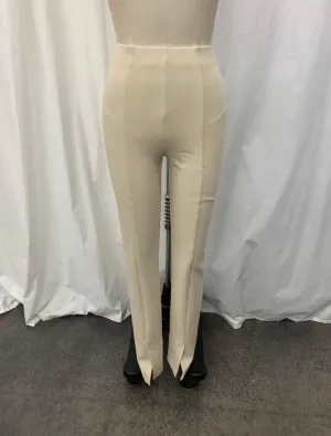 High Waist Legging Knife Pleat Slit Pant