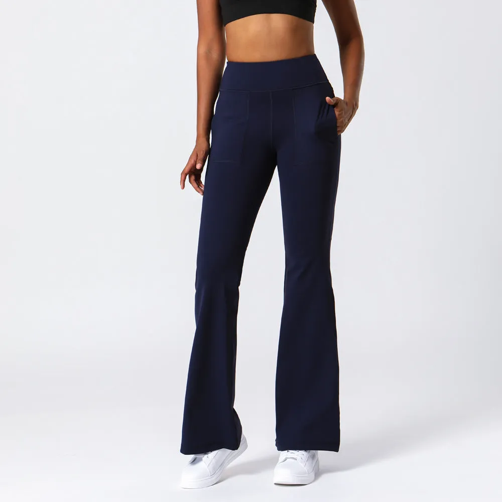 High Waist Push Up Women Fitness Workout Sports Wear Gym Plus Size Flare Yoga Pants