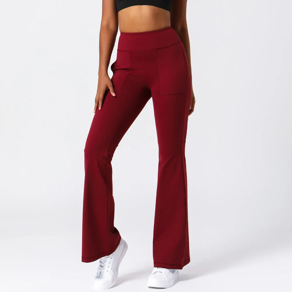 High Waist Push Up Women Fitness Workout Sports Wear Gym Plus Size Flare Yoga Pants