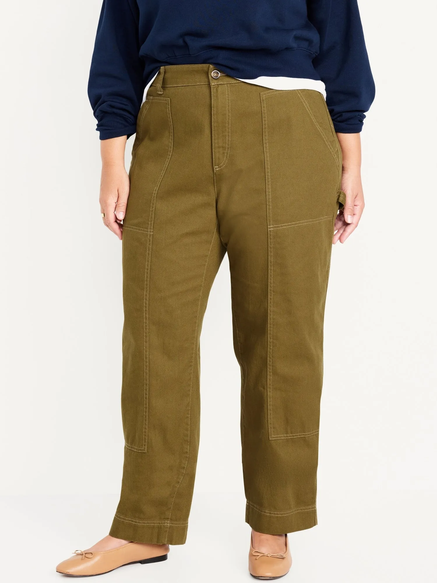 High-Waisted Utility Pants