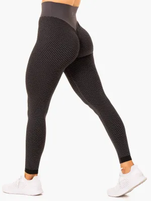 Honeycomb Scrunch Seamless Leggings - Charcoal