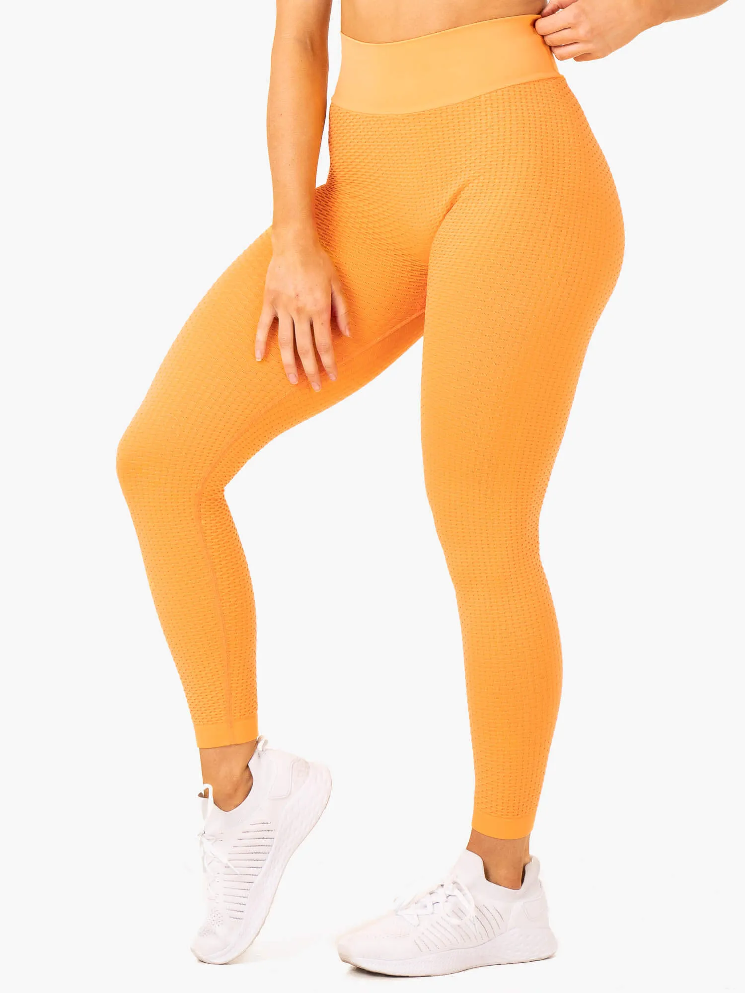 Honeycomb Scrunch Seamless Leggings - Mango