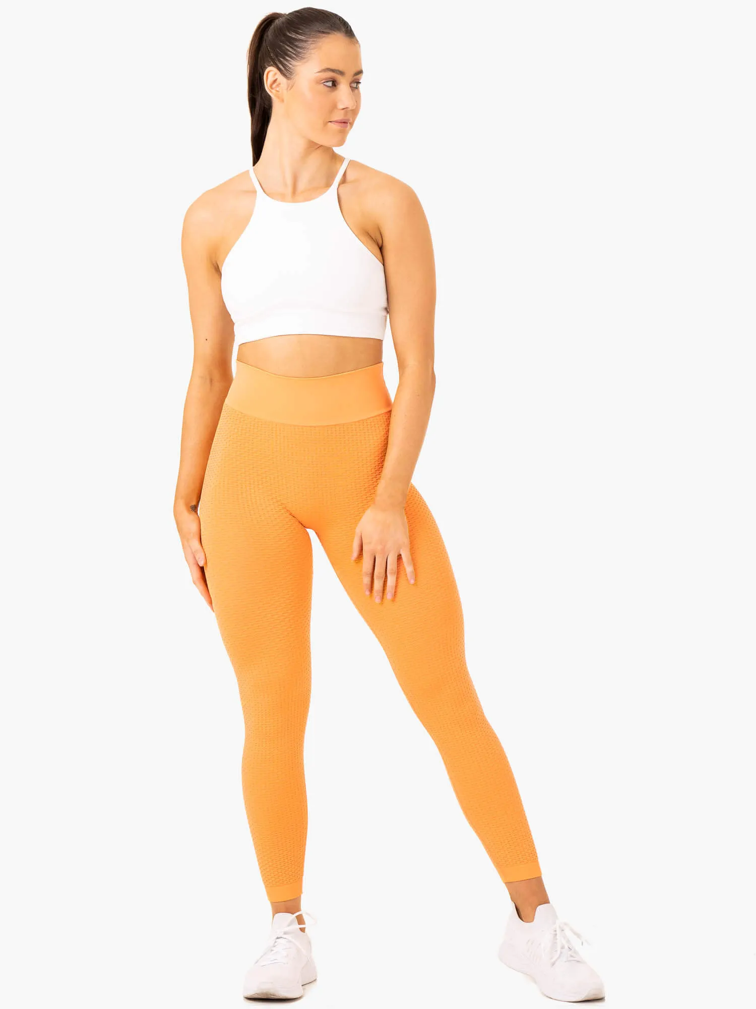 Honeycomb Scrunch Seamless Leggings - Mango