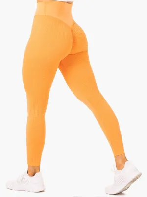 Honeycomb Scrunch Seamless Leggings - Mango