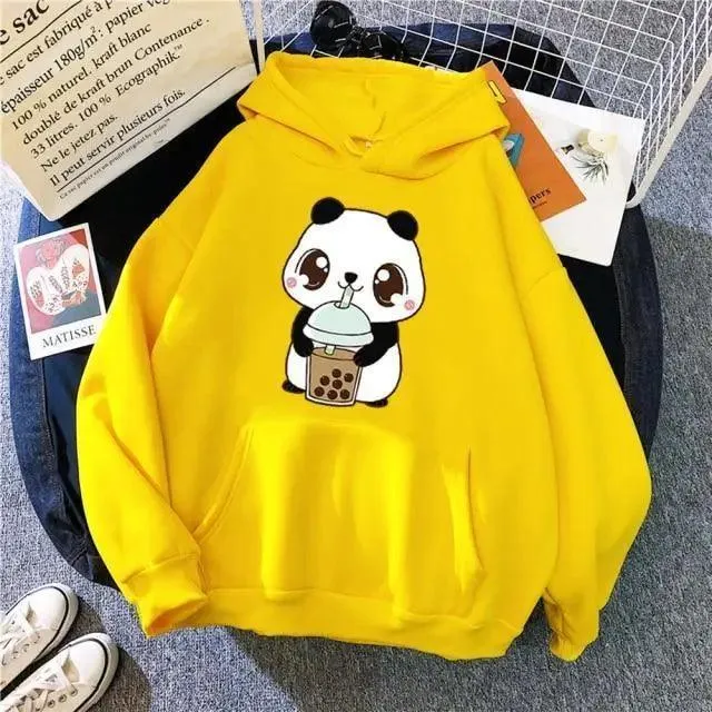 Hoody Little Print Hoodie Streetwear Cute Winter Clothes Women's Oversized Loose Sweatshirts Women Hoodies for Women Cute Fashion Sweatshirts Hoodie for Teen Oversized Hoodie
