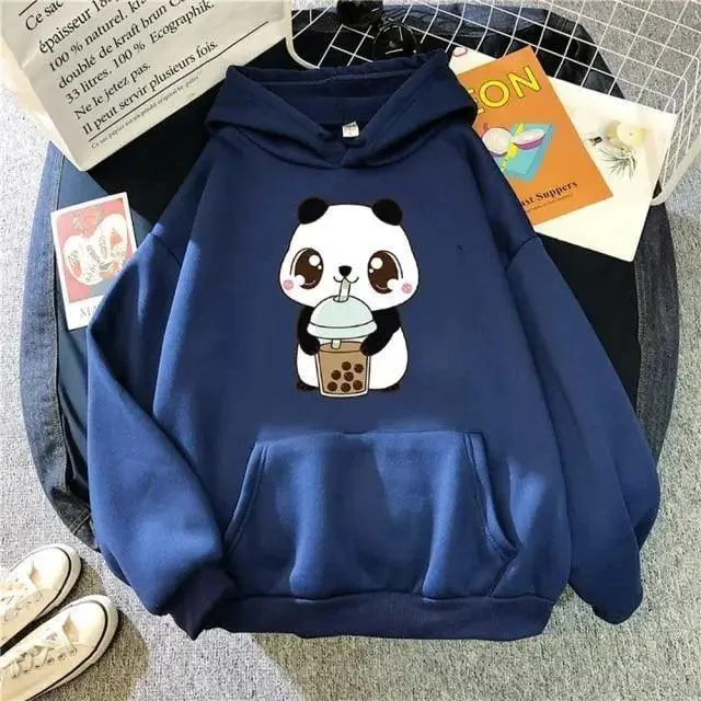 Hoody Little Print Hoodie Streetwear Cute Winter Clothes Women's Oversized Loose Sweatshirts Women Hoodies for Women Cute Fashion Sweatshirts Hoodie for Teen Oversized Hoodie