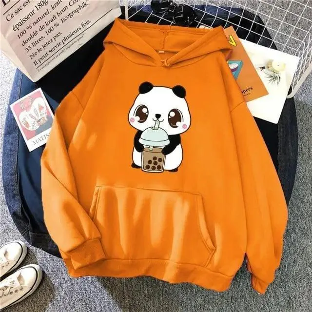 Hoody Little Print Hoodie Streetwear Cute Winter Clothes Women's Oversized Loose Sweatshirts Women Hoodies for Women Cute Fashion Sweatshirts Hoodie for Teen Oversized Hoodie