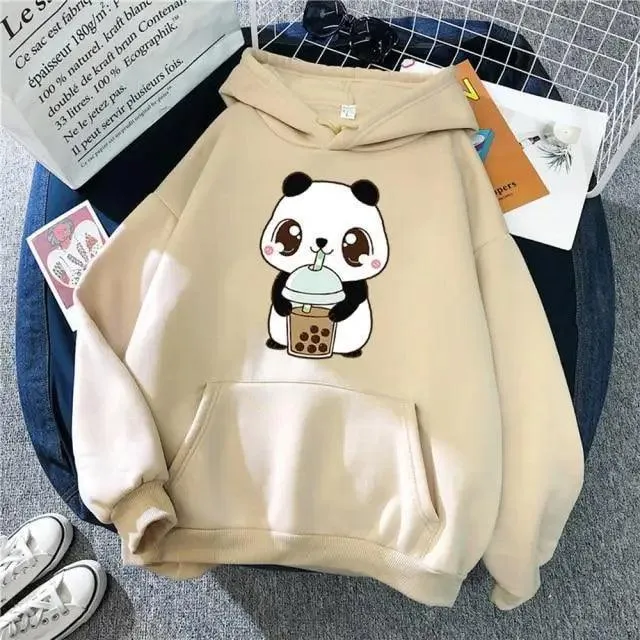 Hoody Little Print Hoodie Streetwear Cute Winter Clothes Women's Oversized Loose Sweatshirts Women Hoodies for Women Cute Fashion Sweatshirts Hoodie for Teen Oversized Hoodie