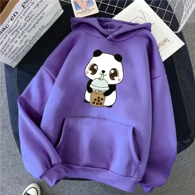 Hoody Little Print Hoodie Streetwear Cute Winter Clothes Women's Oversized Loose Sweatshirts Women Hoodies for Women Cute Fashion Sweatshirts Hoodie for Teen Oversized Hoodie