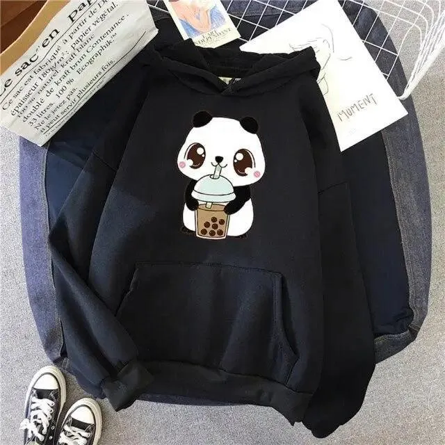 Hoody Little Print Hoodie Streetwear Cute Winter Clothes Women's Oversized Loose Sweatshirts Women Hoodies for Women Cute Fashion Sweatshirts Hoodie for Teen Oversized Hoodie