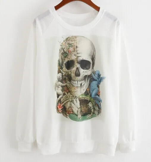 Hoody women Casual hoodies cat kiss fish print tracksuit long sleeve o neck letters sweatshirt for women Top