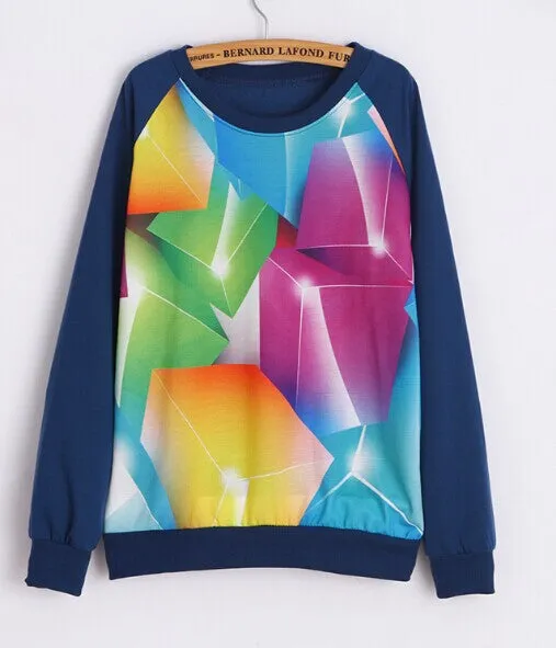 Hoody women Casual hoodies cat kiss fish print tracksuit long sleeve o neck letters sweatshirt for women Top