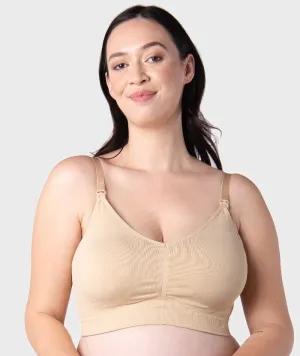 Hotmilk My Necessity Seamless F-G Cup Maternity & Nursing Wire-Free Bra - Frappe