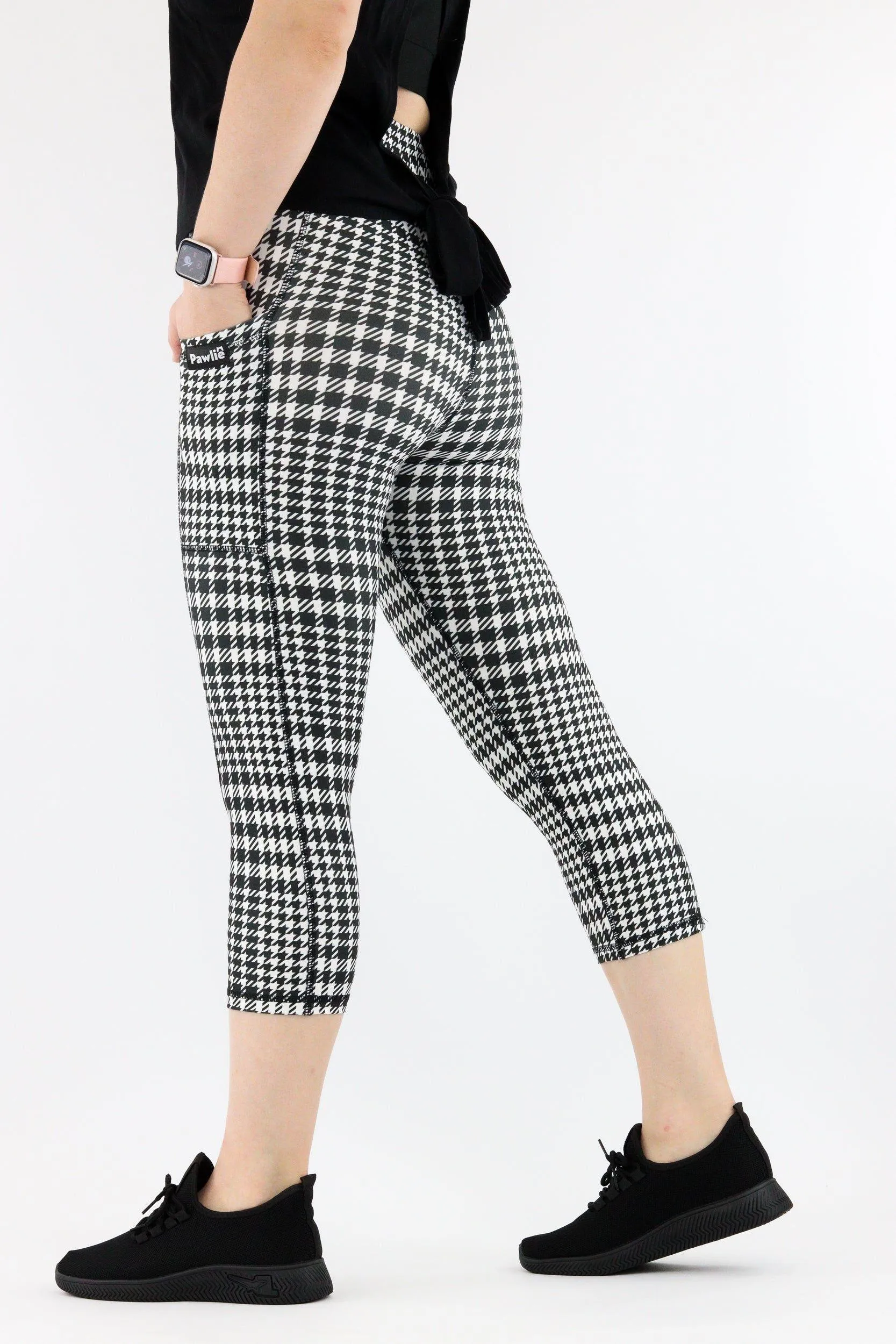 Houndstooth - Hybrid 1.0 - Leg Pockets - Capri Leggings