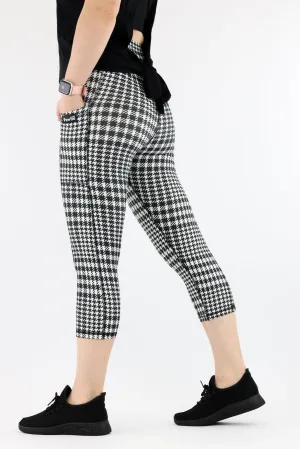 Houndstooth - Hybrid 1.0 - Leg Pockets - Capri Leggings