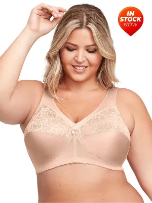 In Stock Glamorise Bra 1000 - Feel The Magic Wire-Free Support - Beige