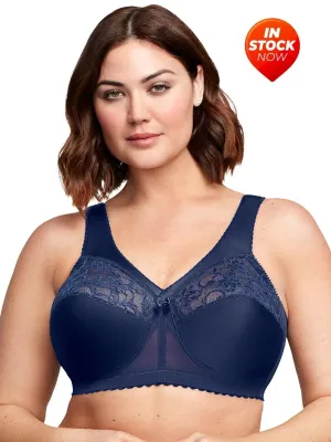 In Stock Glamorise Bra 1000 - Feel The Magic Wire-Free Support - Navy