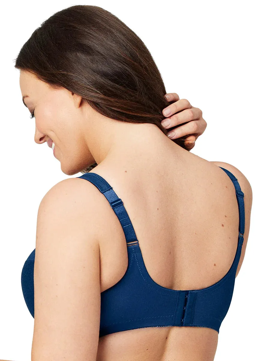 In Stock Glamorise Bra 1003 - Seamless Minimizer Support - Navy