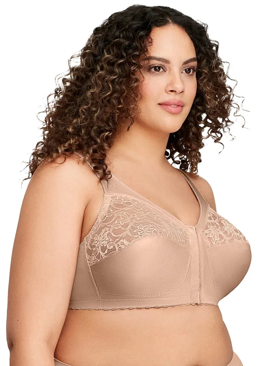 In Stock Glamorise Bra 1200 - The Front Close Wire-Free Support - Beige