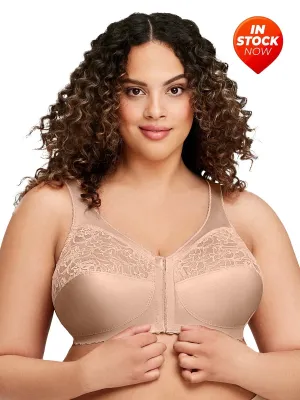 In Stock Glamorise Bra 1200 - The Front Close Wire-Free Support - Beige