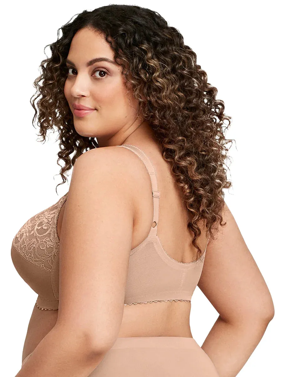 In Stock Glamorise Bra 1200 - The Front Close Wire-Free Support - Beige