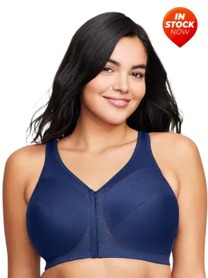 In Stock Glamorise Bra 1265 - 360 Support Front Close Posture - Navy