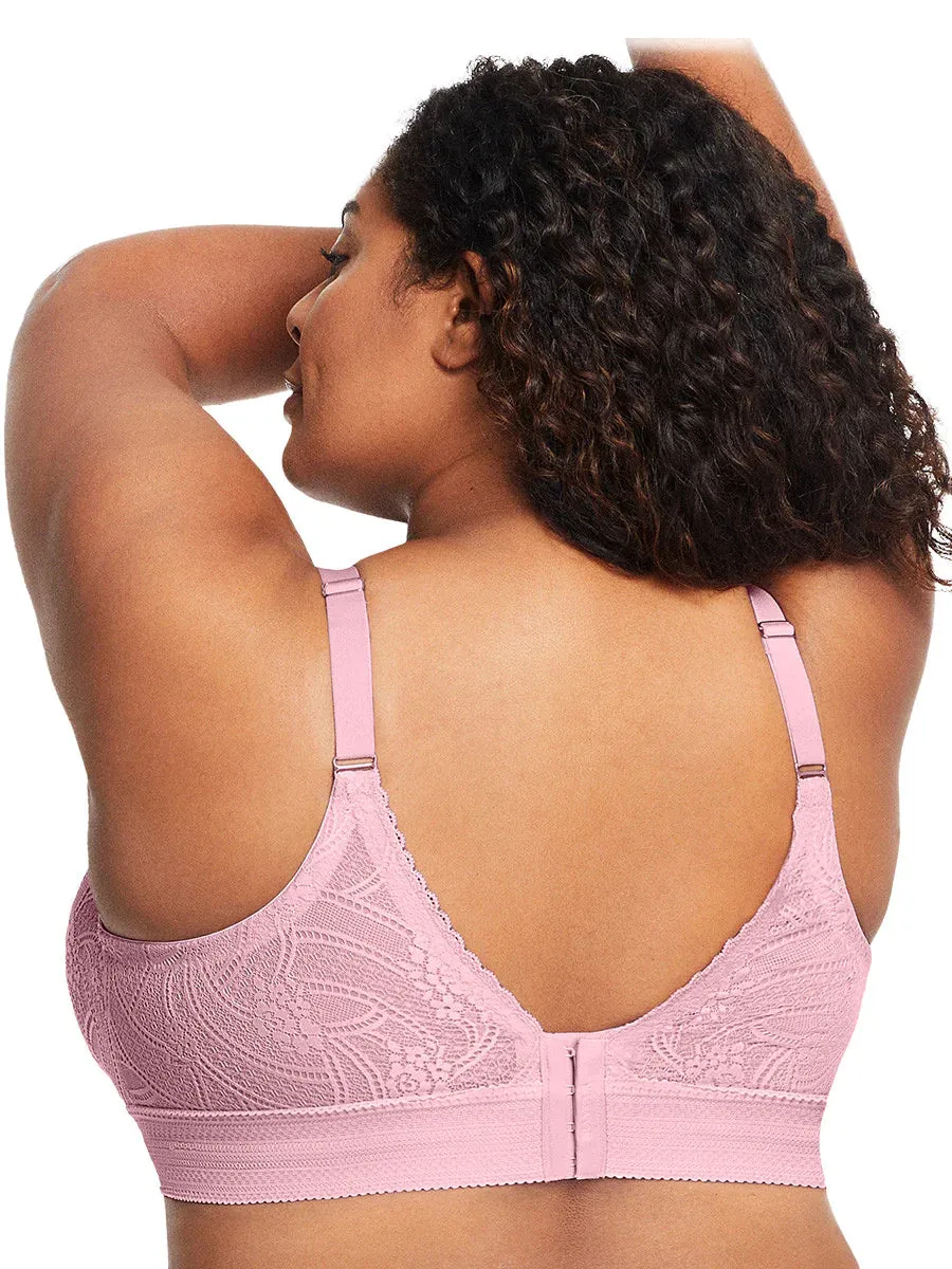 In Stock Glamorise Bra 7012 - Gramercy Luxe Lace Bralette - Mauve