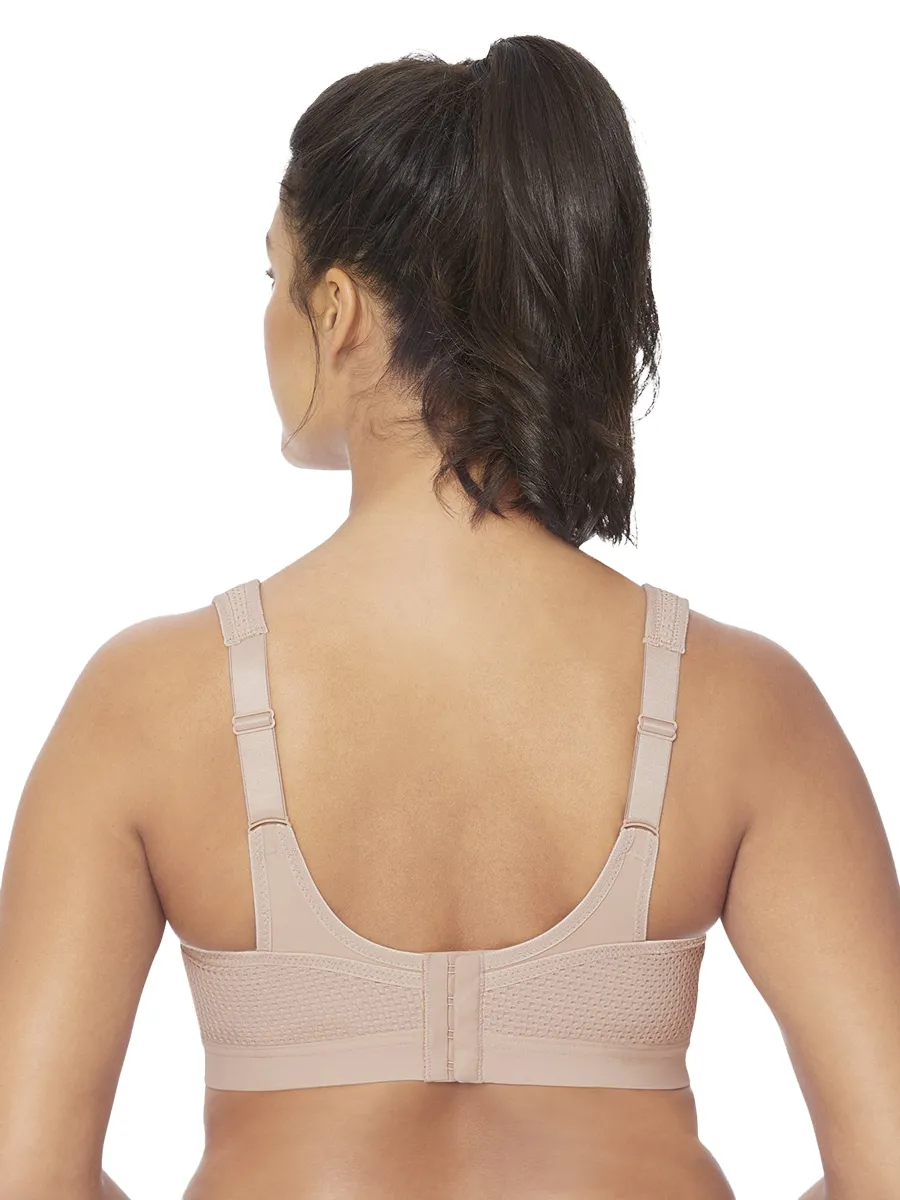 In Stock Glamorise Bra 9066 - High Impact Seamless Sports Bra - Cafe