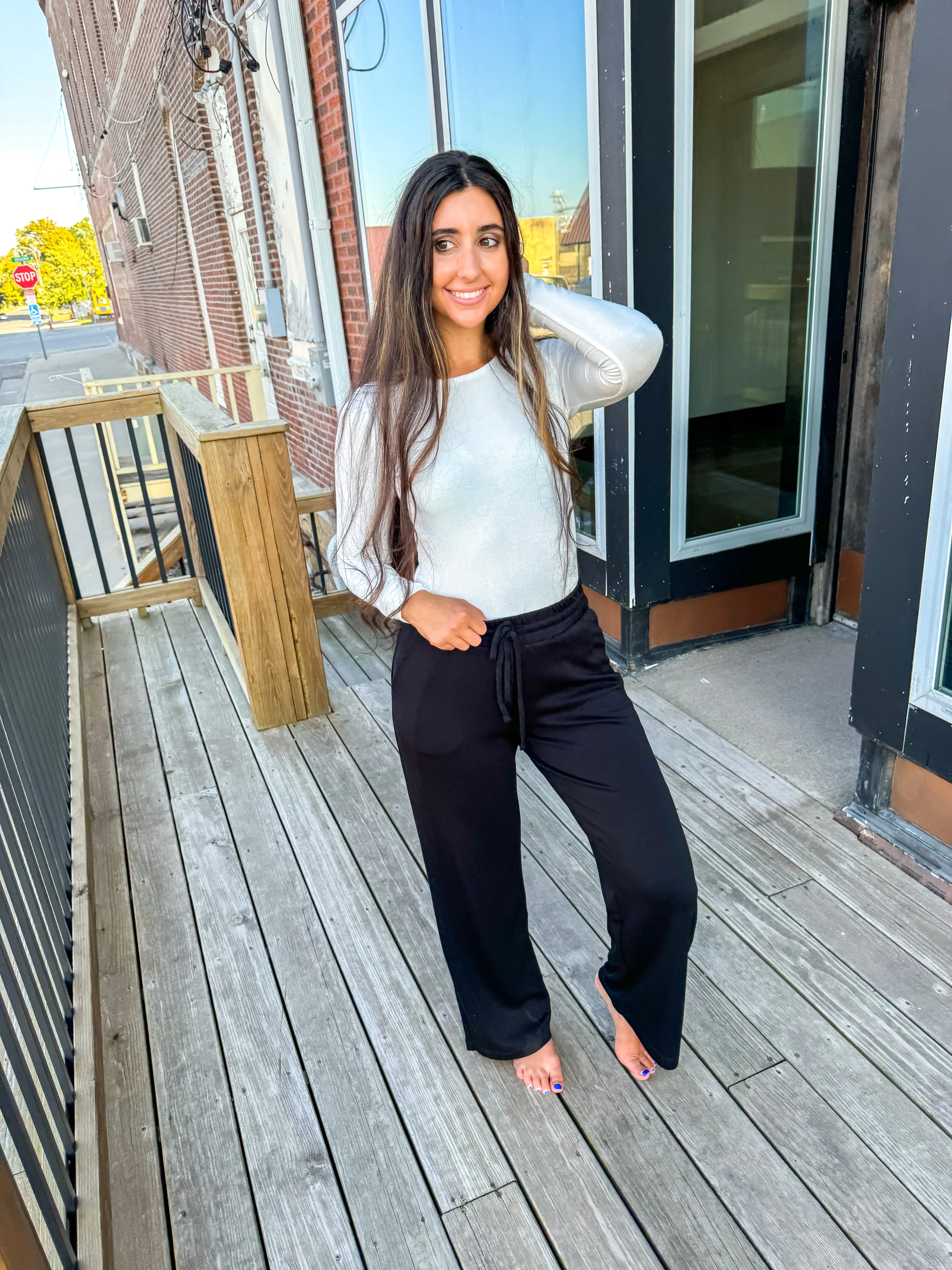 Julia- High Waist Drawstring Sweatpants
