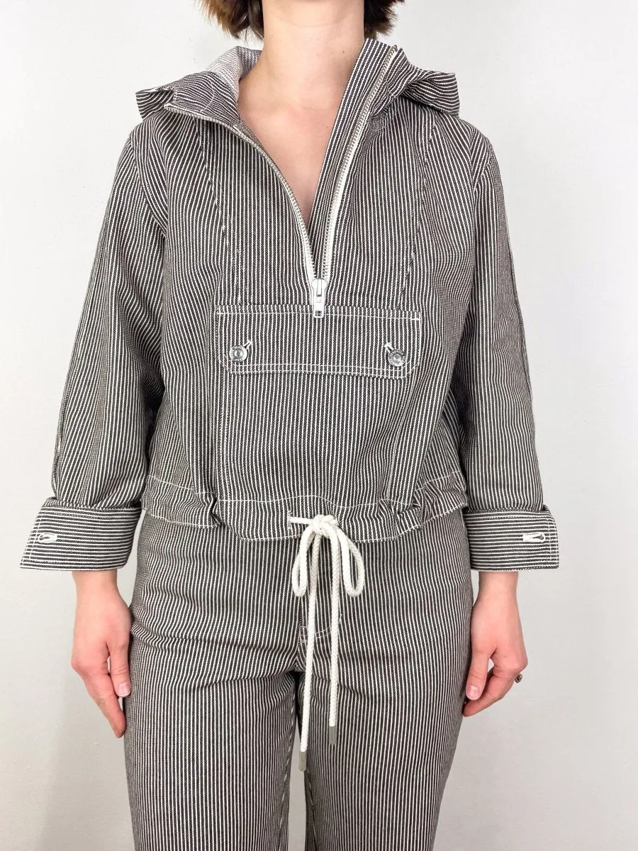 Kaeli Pullover Jacket in Cedar Stripe