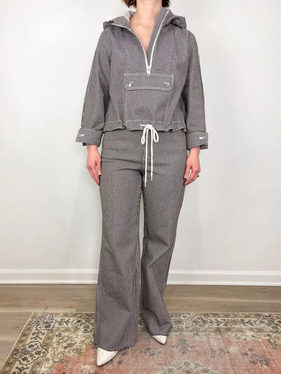 Kaeli Pullover Jacket in Cedar Stripe