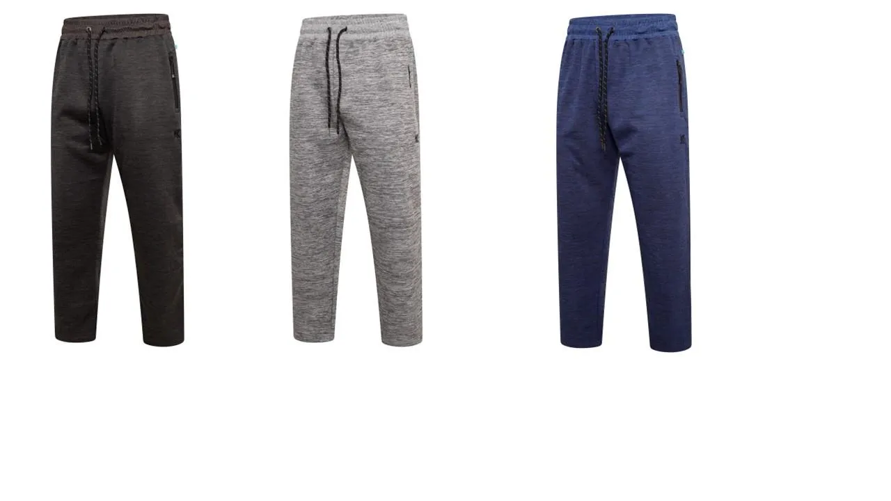 KAM Active Performance Marl Sports Jog Pants for Men's (KBS AP006) in 3 Colours, 2XL-8XL
