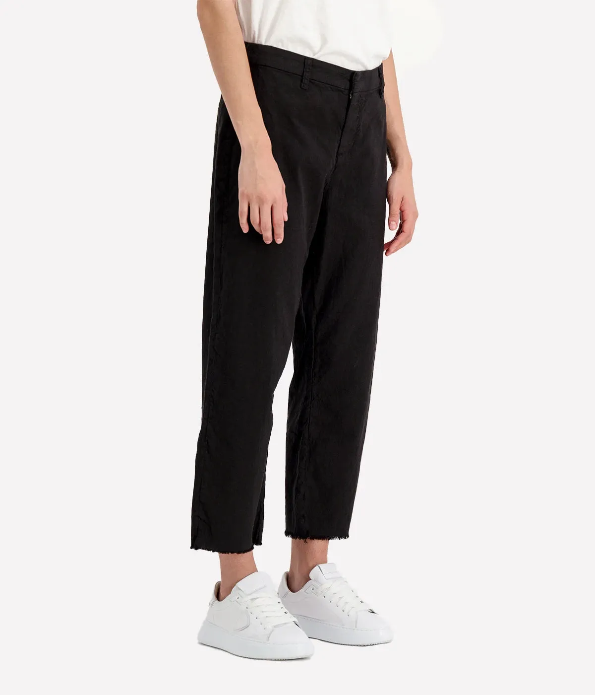 Kinsale Trouser in Black Italian Performance Linen