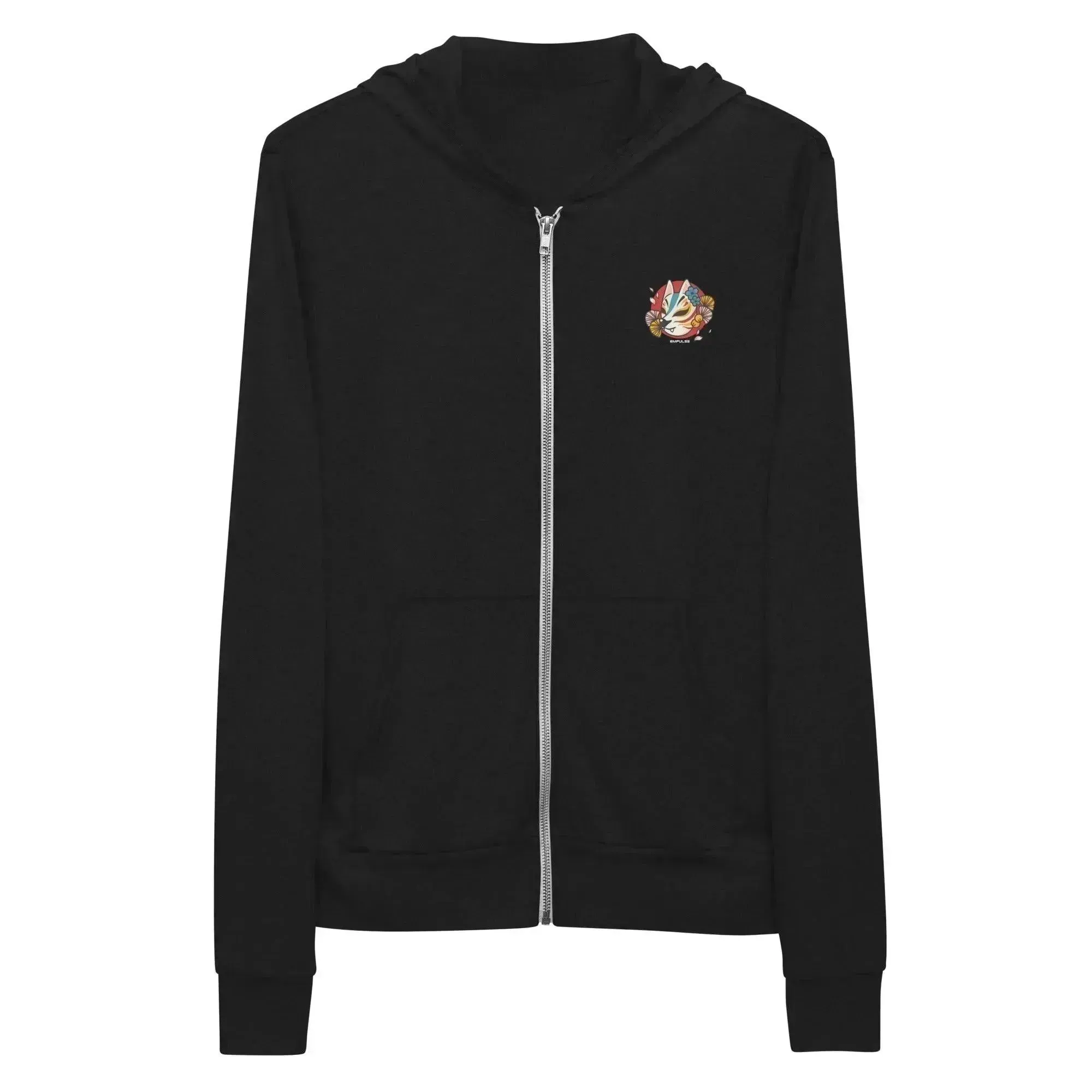 Kitsune Mask Lightweight Zip Hoodie