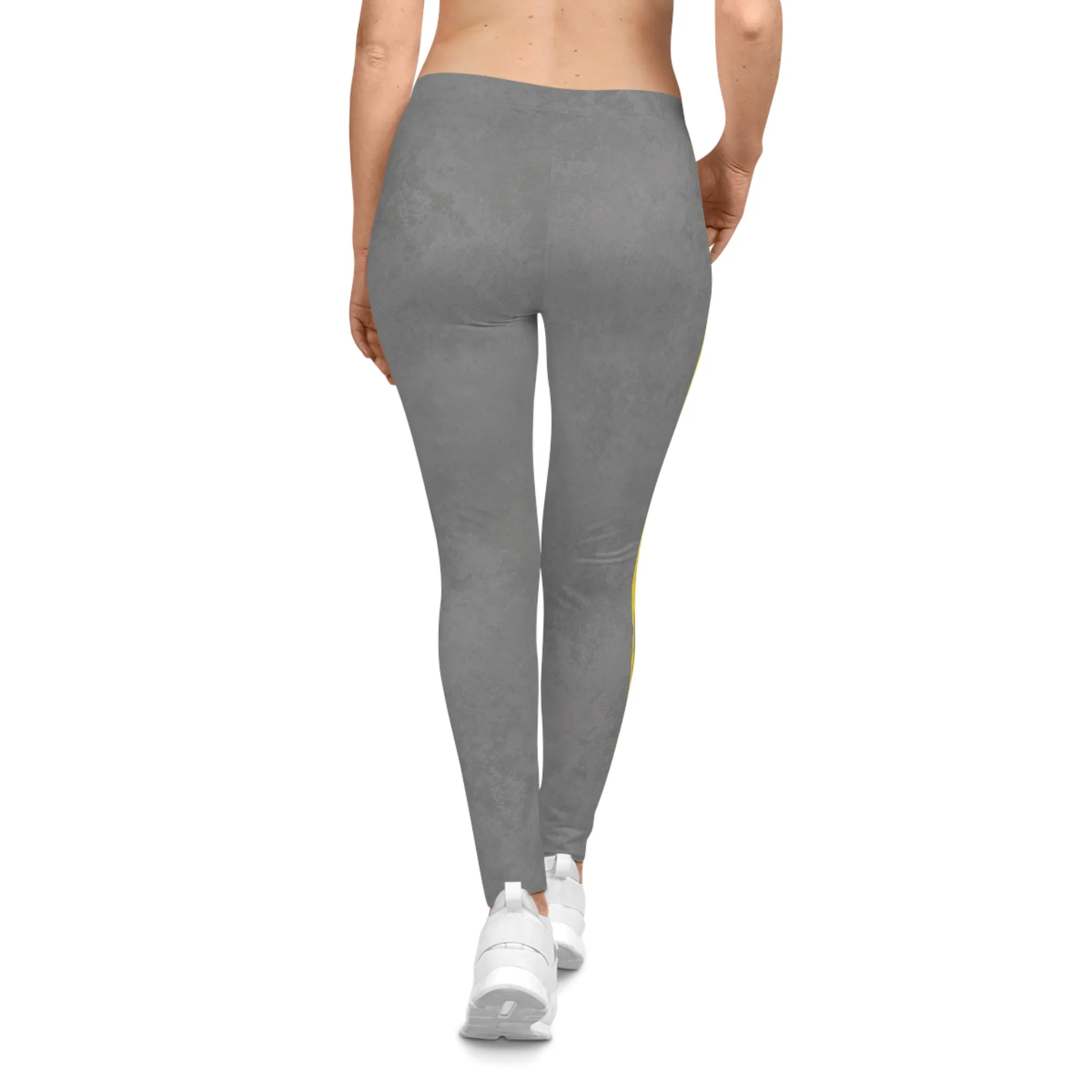 Know Jesus - Yellow and Gray Marbled Leggings