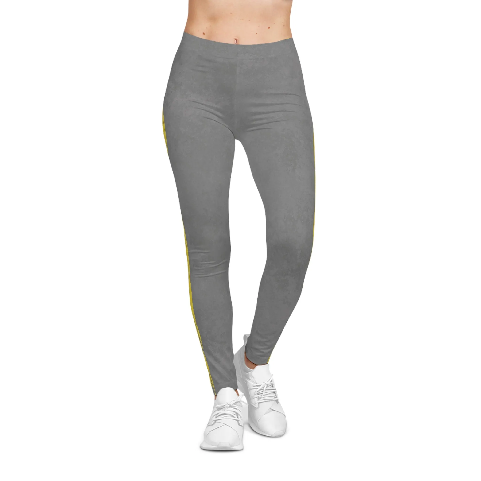 Know Jesus - Yellow and Gray Marbled Leggings