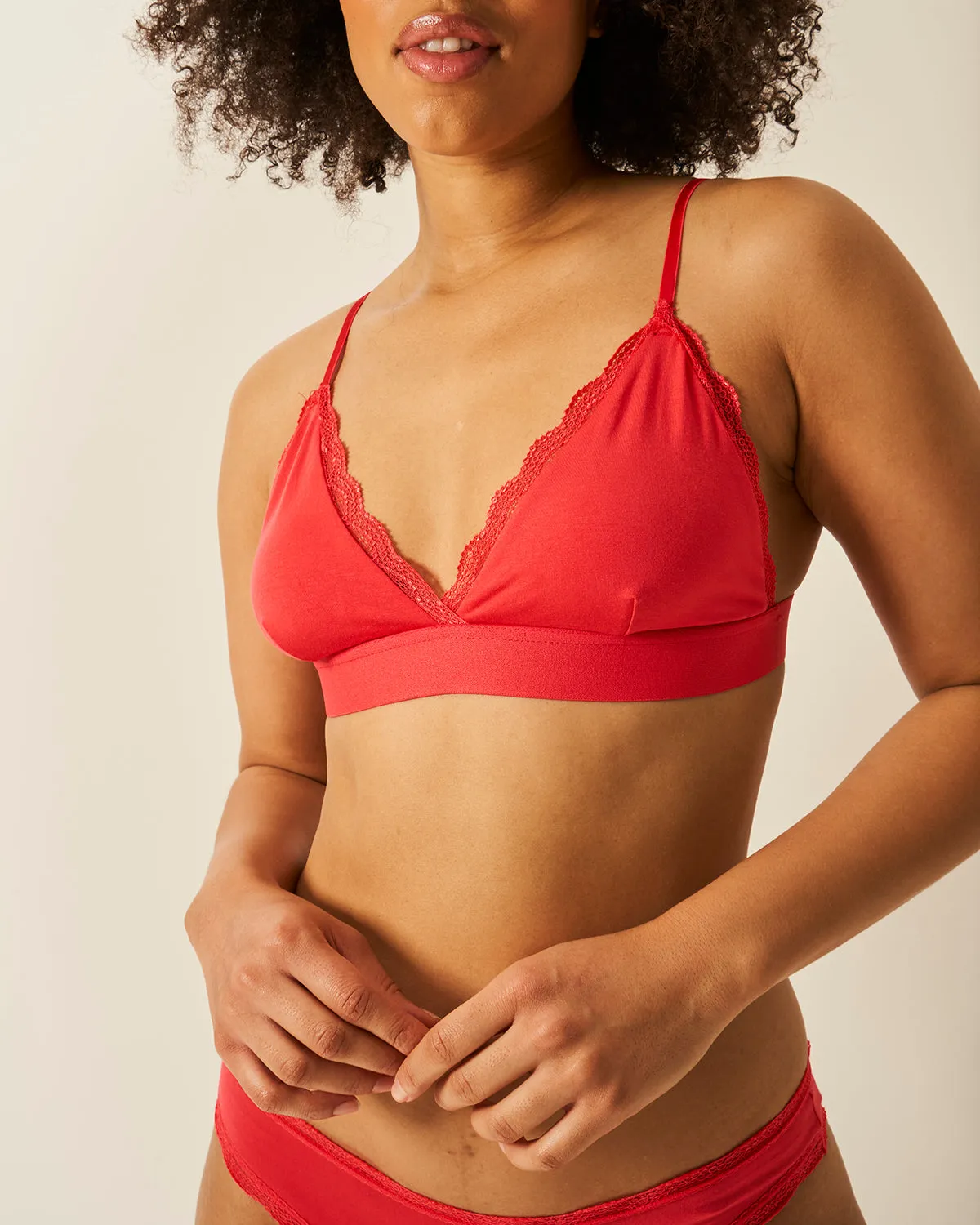 Lace Bralette - Hibiscus