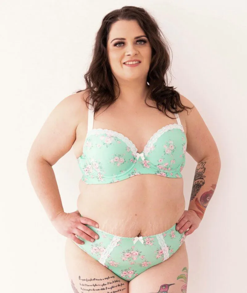 Lady Emprezz Laverne Underwire Contour Bra - Aqua Vintage