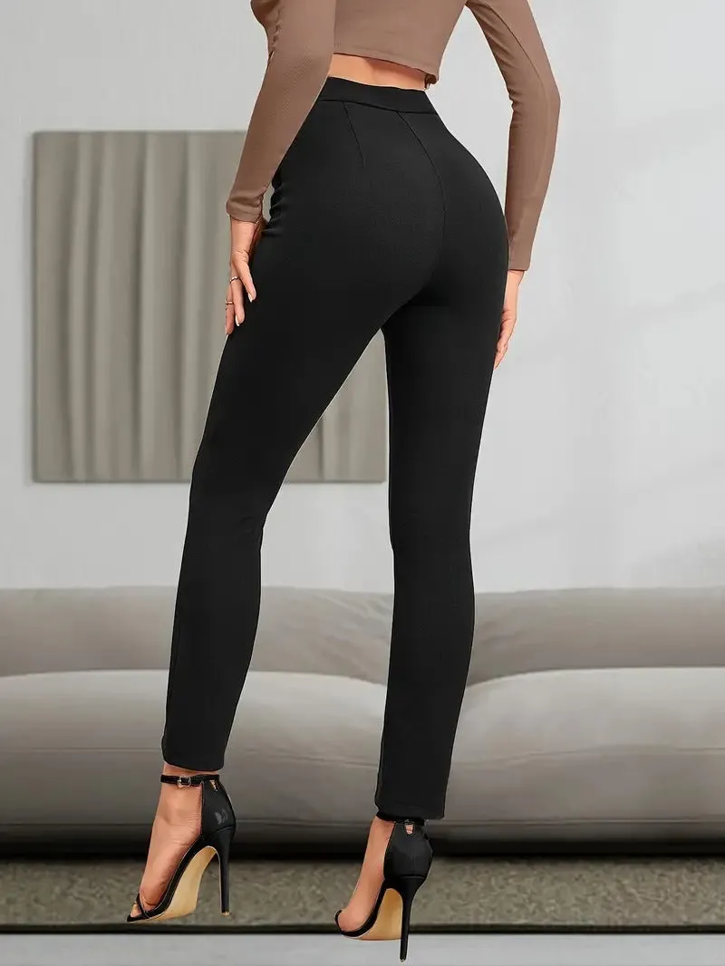 Leggings European And American High Waist Casual Sports Split High Slim Fit Comfortable Breathable Hip Lifting Yoga